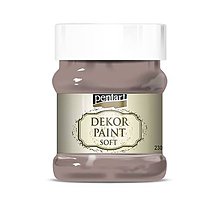Farby-laky - Dekor paint soft chalky, 230 ml, kriedová farba (mliečna čokoláda) - 10349932_