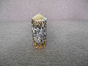 Sviečky - parafínová maľovaná sviečka - valec - 10349378_