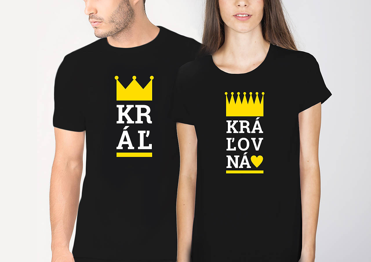 Párové tričko Kráľ a Kráľovná