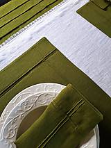 Úžitkový textil - Ľanový obrúsok Obsession Green - 10350938_