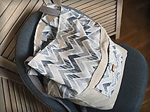 Nákupné tašky - Veľká ECO nákupná taška do ruky/na plece (Trojuholníky) - 10352628_