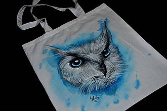 Nákupné tašky - ručne maľovana taška - sova - 10352623_