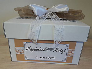 Úložné priestory & Organizácia - Wedding box / béžový - 10351442_