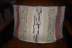 Úžitkový textil - Tkaná obliečka na vankúš maslovo-hnedá - 10351551_