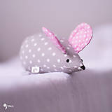Hračky - Myška s ružovými uškami - 10356015_