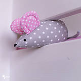 Hračky - Myška s ružovými uškami - 10356020_