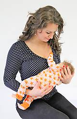 Oblečenie na dojčenie - Dojčiace tričko 3v1 - 3/4 rukáv - s bodkami - 10355407_