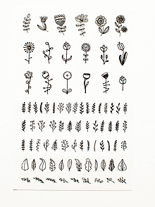 Papier - Kaktus & rastlinky set - nálepky  (C.) - 10357192_