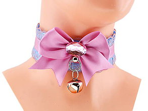 Náhrdelníky - Obojok čipkový obojok hranie mačka lolita kawaii gothic pastel, kitten play collar BDSM DDLG pet play collar 44 - 10362113_