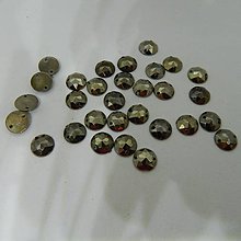 Iný materiál - Našívacie kamienky kruhové 9 mm bronzové - 10361457_
