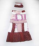 Sukne - lel, malinovo vanilková sukňa patchwork  - 10362587_