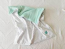 Detský textil - Detská deka do postieľky (Dinosaury + Tiffany minky) - 10366343_