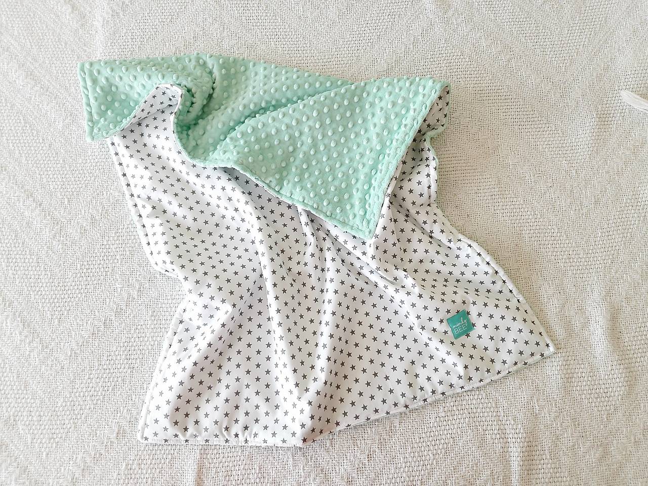 Detská deka do postieľky (Petit stars + Opal minky)