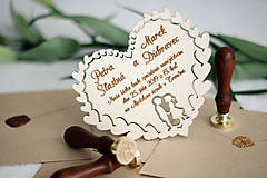 Papiernictvo - Drevené svadobné oznámenia - 10365676_