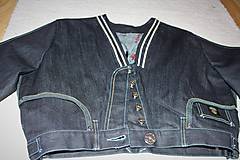 Bundy a kabáty - rifľová bunda "nohavicová" - 10363680_