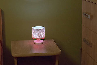 Svietidlá - 3D foto lampa  (lampa s červeným kruhom) - 10363495_