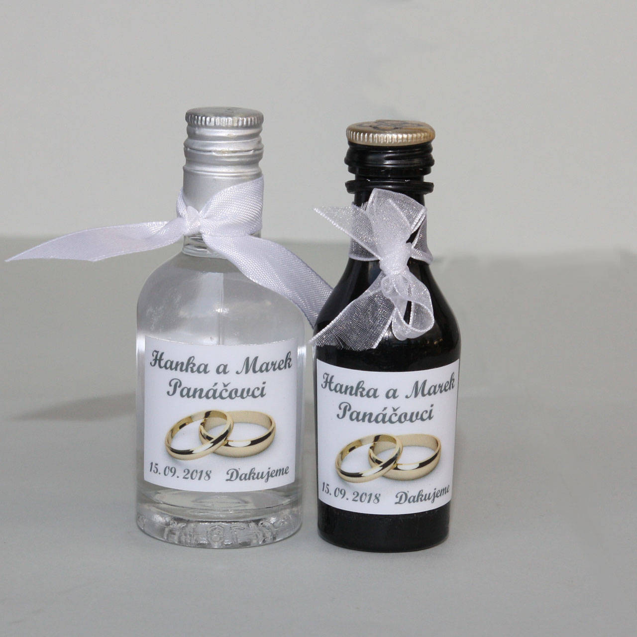 Etiketa na malé flaštičky - 4,5x3,6 cm - vodeodolná fólia s lamináciou