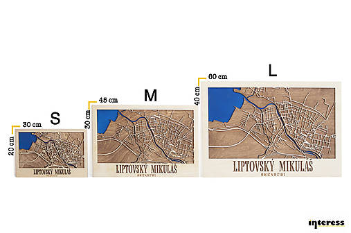 Nástěnná mapa Liptovský Mikuláš (M -45x30 cm)