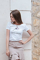 Topy, tričká, tielka - Dámske tričko z organickej bavlny ROSE COLLECTION 3  ( pôvodná cena 25 € ) - 10362223_