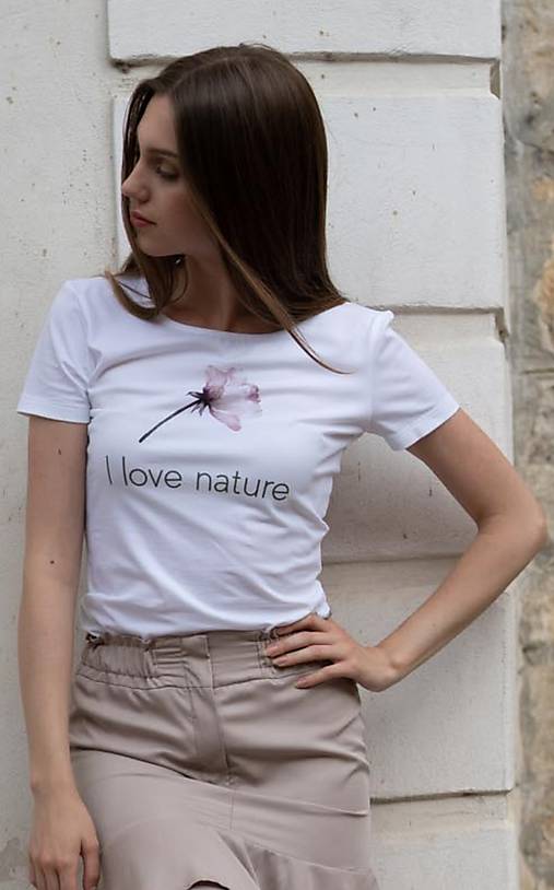 Dámske tričko z organickej bavlny ROSE COLLECTION 3  ( pôvodná cena 25 € )