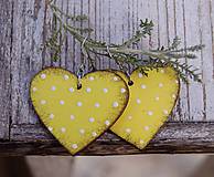Náušnice - Heart dots // Yellow - 10362720_