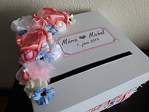 Úložné priestory & Organizácia - Pokladnička wedding box  - plná kvetov - 10363525_