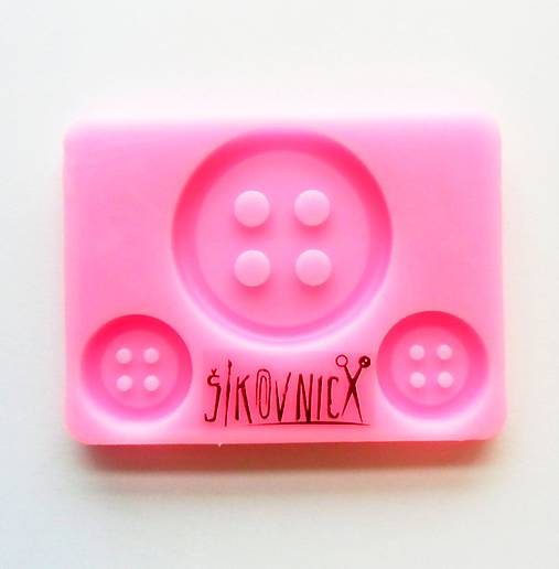 Silikónová forma, gombík, button, 8x6 cm