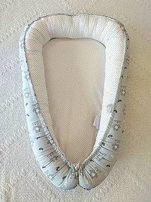 Detský textil - Hniezdo pre novorodenca (Medvede na sivej) - 10370761_
