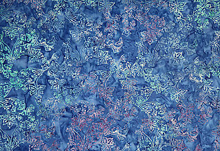 Textil - Bavlnená látka - batika L183 - L187 (Modrá so zelenou a ružovou-L183) - 10368394_