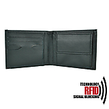 Pánske tašky - Ochranná pánska kožená peňaženka v čiernej farbe - 10369542_