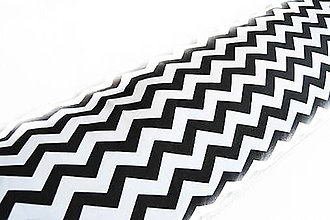 Úžitkový textil - HAJA Easy... bočný vankúš... geometrické motívy (čiernobiely cik-cak) - 10372512_