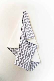 Úžitkový textil - HAJA Easy... bočný vankúš... geometrické motívy (šedobiely cik-cak) - 10372515_