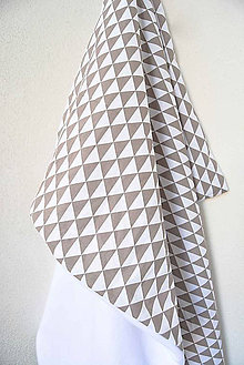 Úžitkový textil - HAJA Easy... bočný vankúš... geometrické motívy (šedobiele trojuholníky) - 10372518_