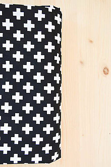 Úžitkový textil - HAJA Easy... bočný vankúš... geometrické motívy (čiernobiele plusky) - 10372519_