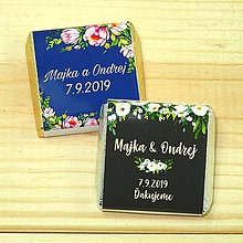Darčeky pre svadobčanov - Svadobné čokoládky Kvetinky II - 10378509_