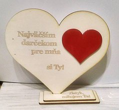 Tabuľky - Drevené srdce (Valentínske...) - 10375358_