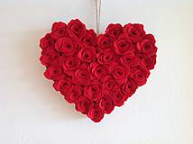 Dekorácie - Srdce plné ruží - 10375827_