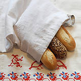 Úžitkový textil - Ľanové vrecko na chlieb / pečivo (n.2) - 10382593_