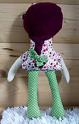 Hračky - Látková bábika (Anička zelená bez sukienky) - 10383382_