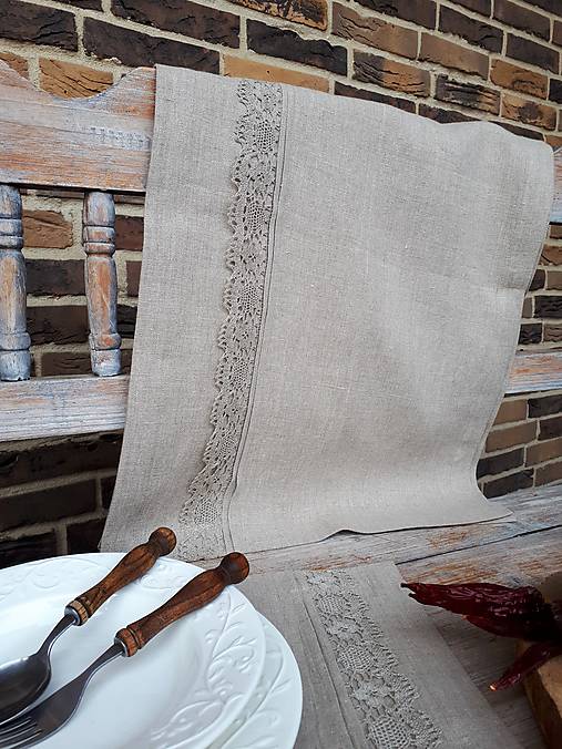 Úžitkový textil - Ľanová štóla Ordinary Life - 10384636_