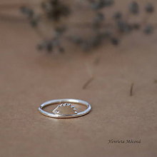Prstene - minimalistický strieborný prsteň CUTE WILDNESS - ježko (Ag natur) - 10385539_