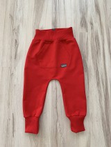 Detské oblečenie - Červené detské tepláky unisex - 10390142_
