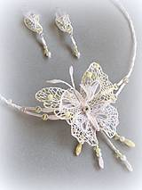 Sady šperkov - Svatební motýl souprava - 10389705_