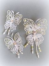 Sady šperkov - Svatební motýl souprava - 10389706_