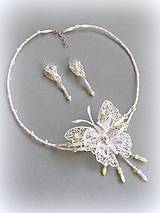 Sady šperkov - Svatební motýl souprava - 10389707_