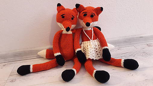 Hračky - on a ONA - líštičky - 10392389_