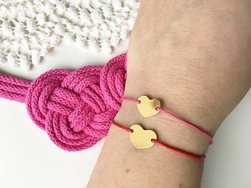 Náramky - ZLATÉ SRDIEČKO - 10391758_