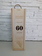 Krabičky - Gravirovana krabica na víno k 60 - 10394422_