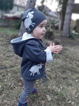 Detské oblečenie - ZĽAVA - Ovečka Júlia (bunda + čiapka) - 10395134_