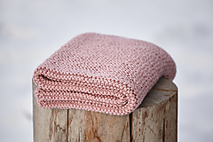 Detský textil - Staro-ružová detská deka - 10400922_